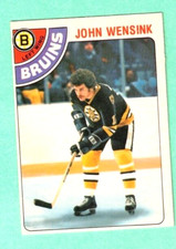 (1) JOHN WENSINK 1978-79 O-PEE-CHEE # 133 BRUINS ROOKIE EX/EX+ CARD (J7291)
