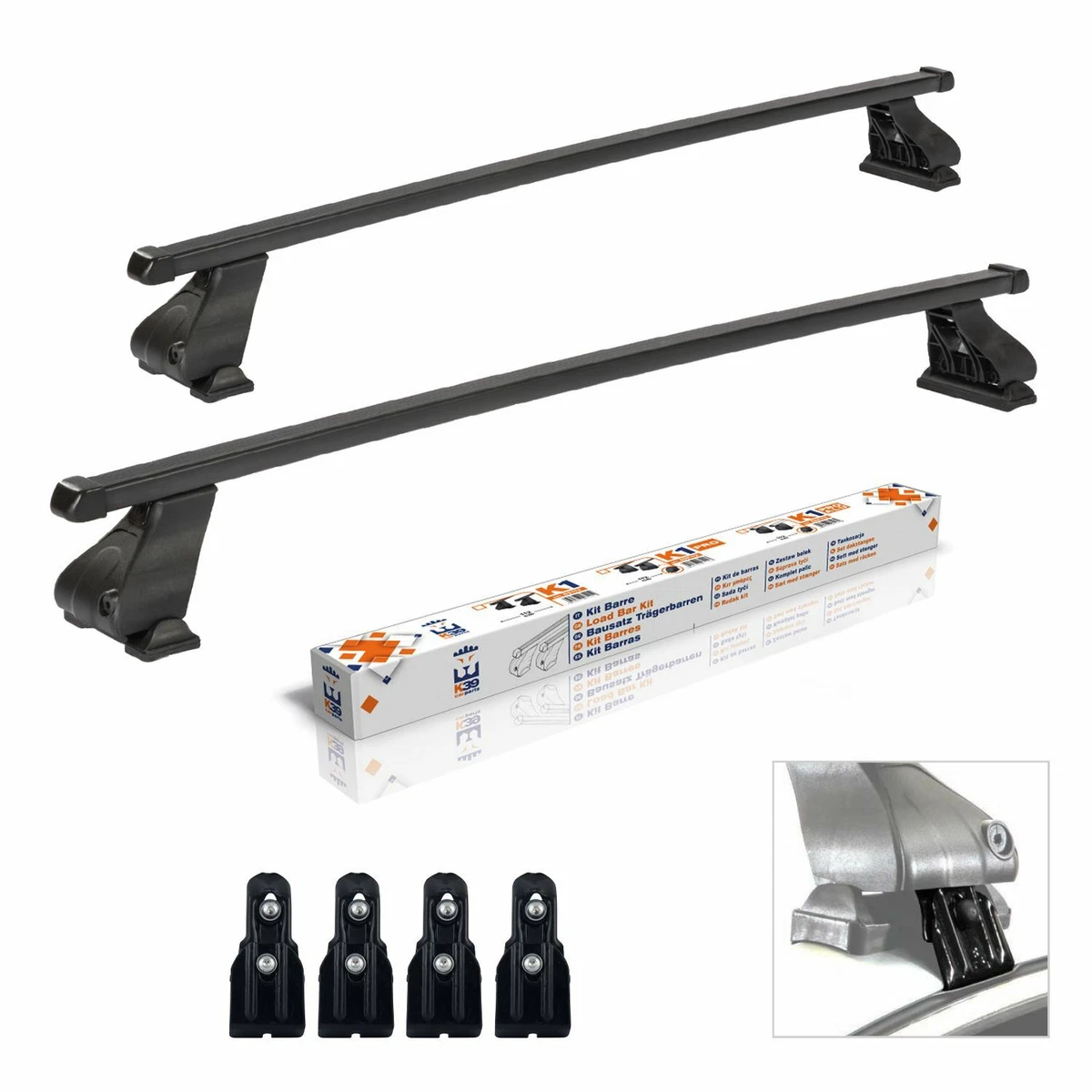 Roof Bar To Fit Vauxhall Corsa Corsavan E 2015 To 19 Pair Of