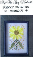 By The Bay Needleart MEAGAN Funky Flowers Cross Stitch Chart Only ~ floral