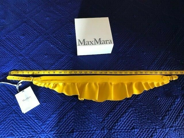 MaxMara belt . Bright yellow size S Leather belt Max Mara Yellow size L International in Leather  main image 3