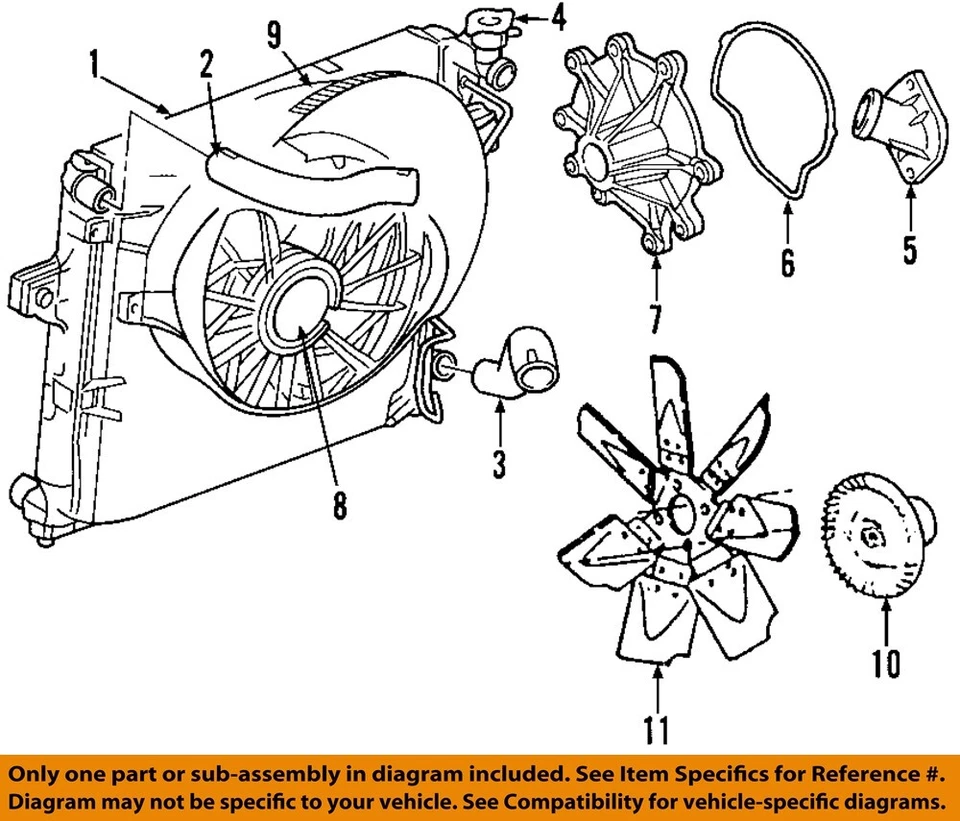 Used Radiator fits: 2006 Jeep Commander 4.7 Grade C Foto 3 de 4