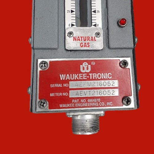 Waukee Valve-Tronic Electronic CFH 0-350 Natural Gas Flow Meter, MPX-8VT - Picture 6 of 7