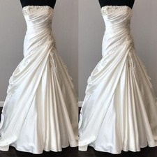 Vintage Wedding Dresses Beading Satin Mermaid Sleeveless 1950s Bridal Gowns