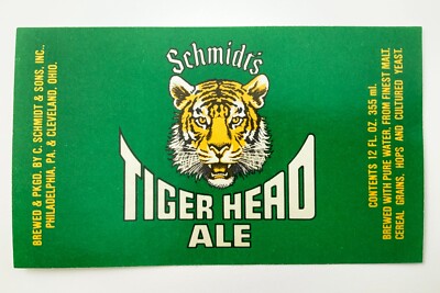 Schmidt's Tiger Head Ale Beer Label AA891