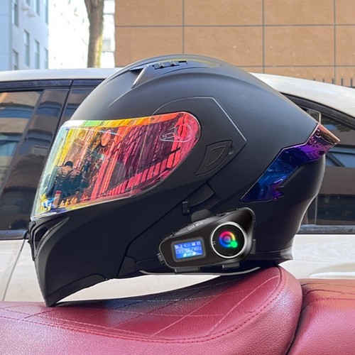 Bluetooth Modular Motorcycle Intercom Helmet Racing Dual Lens Motorbike Helmets - Foto 3 di 17