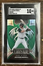 2023 Panini Chronicles - #10 Jackson Merrill Crusade Green 2/5 SGC 10! R.O.Y. ?!