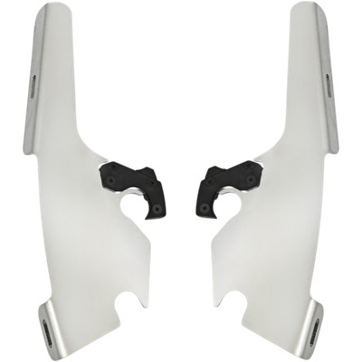Memphis Shades Plates-Only Mount Kit For Cafe Fairing - Fits Harley Dyna FXD 2007-2010, Black - View #5