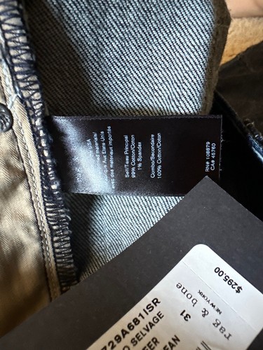 Size 31 - Rag and Bone Slim Selvedge Engineer Workwear Jean Blue MiUSA MSRP $295 - Picture 9 of 15