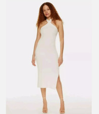 Wilfred Cayenne Halter Dress Size Small NWT Sleeveless Knit Bodycon Midi