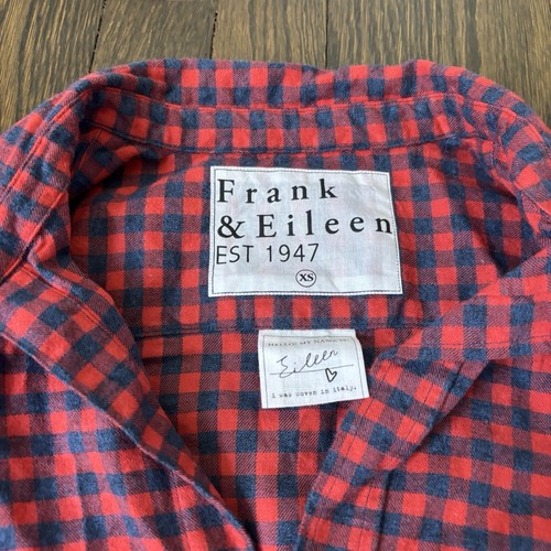 Frank and Eileen “Eileen” shirt Red Blue Check Size XS Button Up Shirt Pocket - Picture 2 of 8