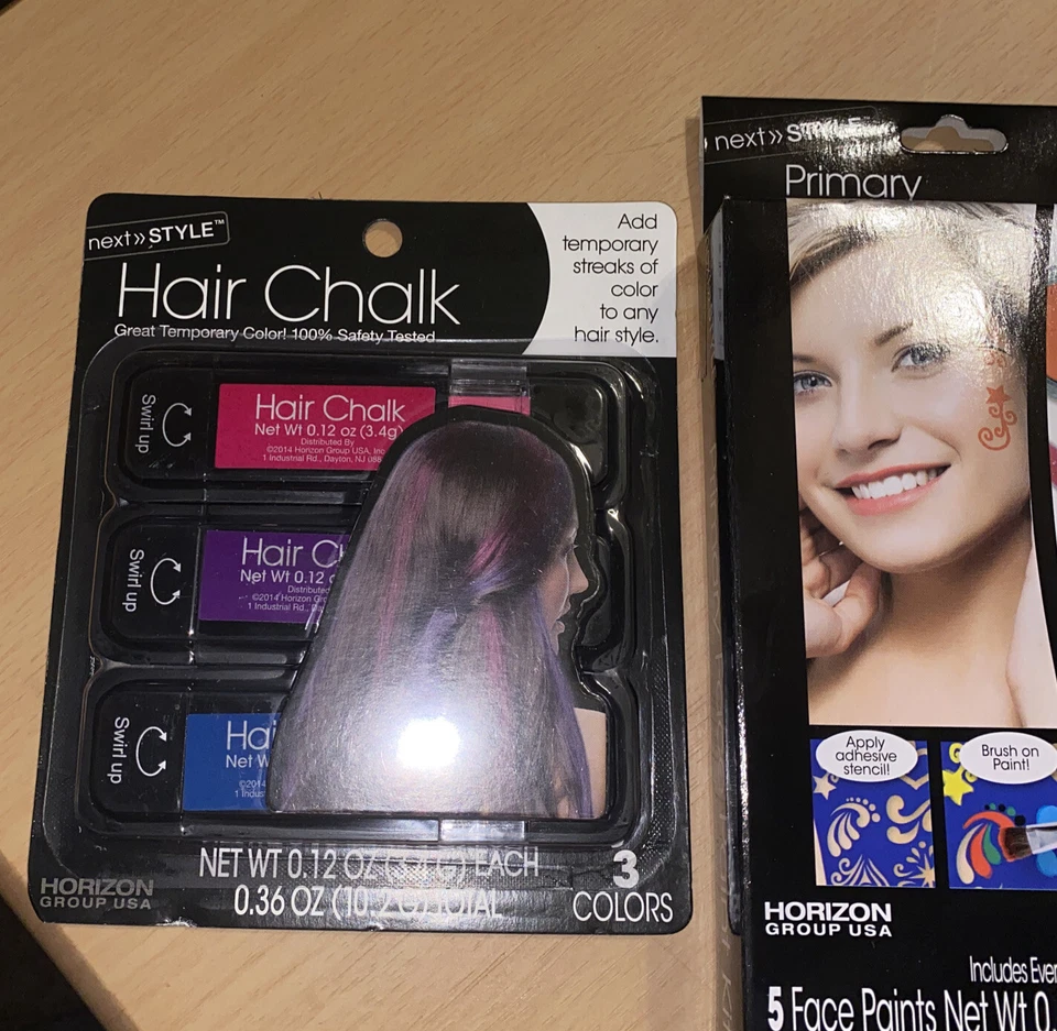 头发粉笔和面部彩绘套装多色下一代风格套装有趣新品 — 第 2/4 张图片