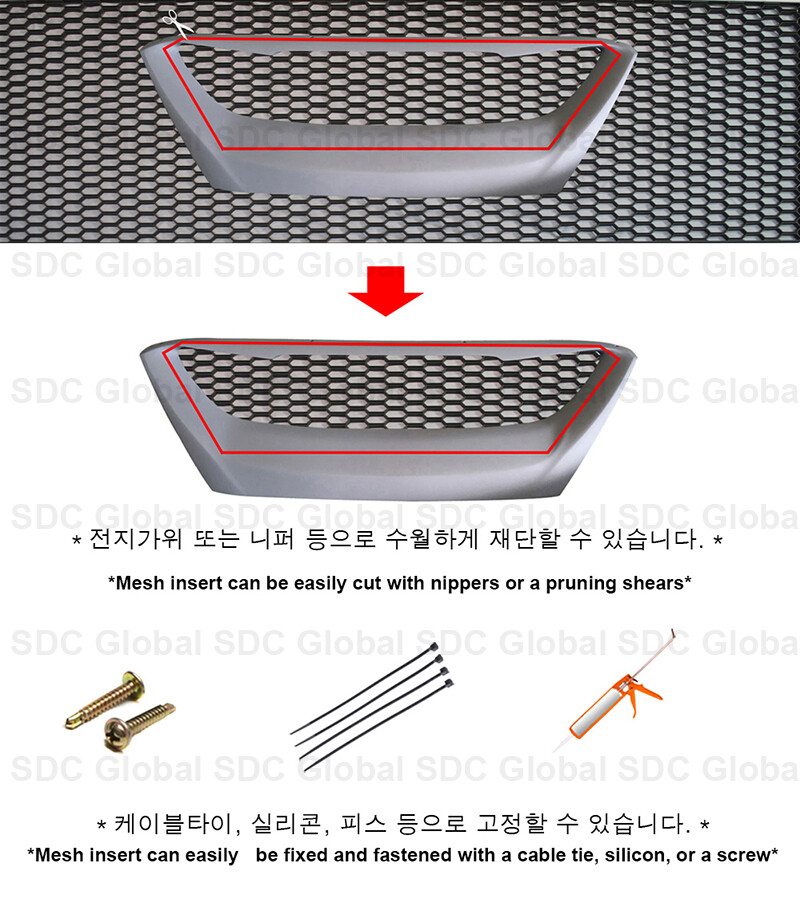 Image 31 - Universal ABS Honeycomb Mesh Insert Grille Bumper Vent [Matte Black] *USA Stock*