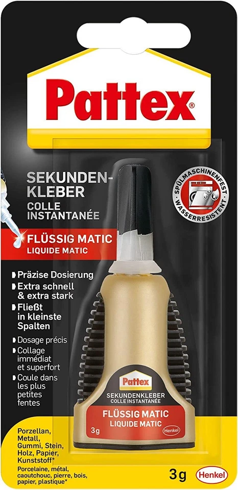 PATTEX 9H PST2C MATIC FLÜSSIG - SEKUNDENKLEBER - 3 g - HENKEL # NEU OVP