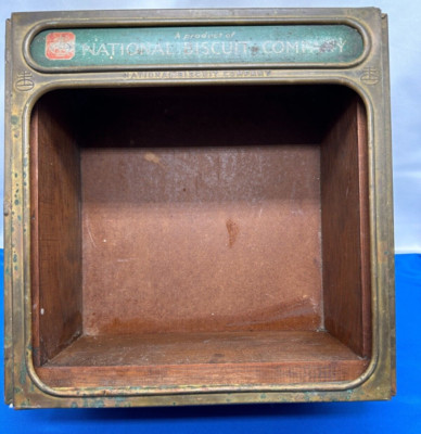 1920s Rare Nabisco Cracker Counter Top  Metal Cookie Box (National Biscuit Co.)