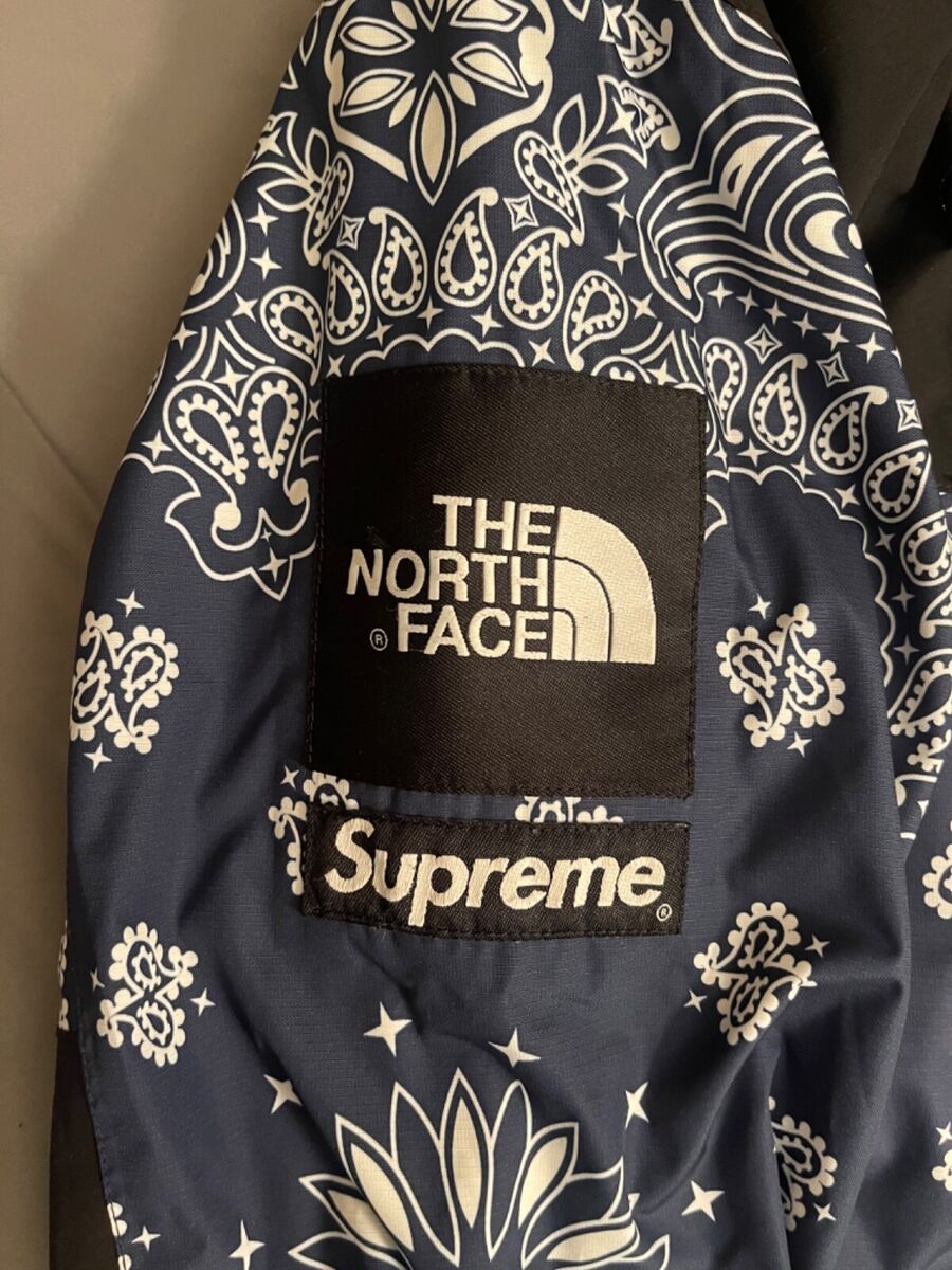FW14 Supreme The North Face Bandana Mountain Jacket Navy FW14 Supreme The North Face Bandana Mountain Jacket Navy