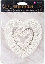 Prima Frank Garcia Memory Hardware Resin Frames 2/Pkg-Fleur Coeur, 993689