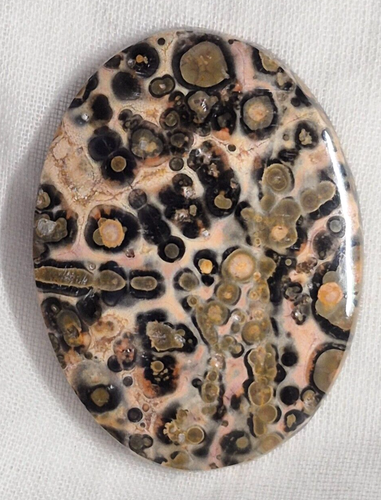 VTG Lot of 7 Oval Cabochon Natural Sodalite, Brecciated & Leopard Jasper - Picture 14 of 17