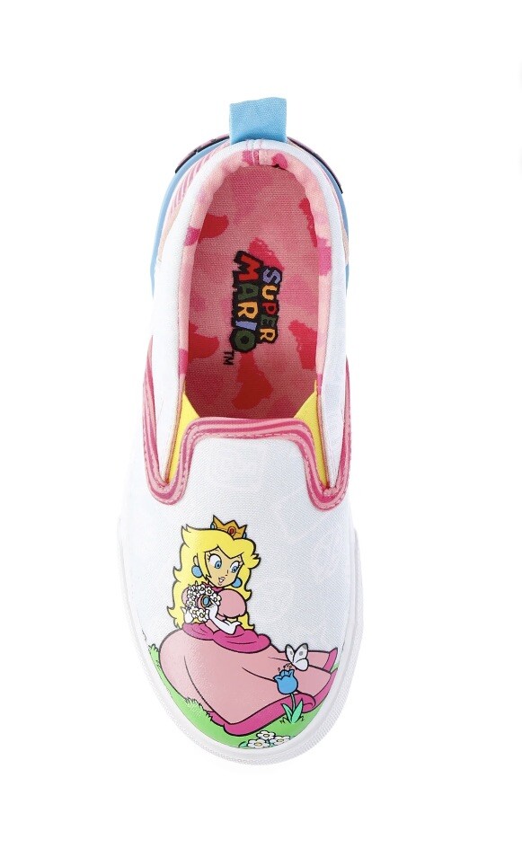 peach‼️ Super Mario Princess Peach Slip-On Twin Gore Sneakers