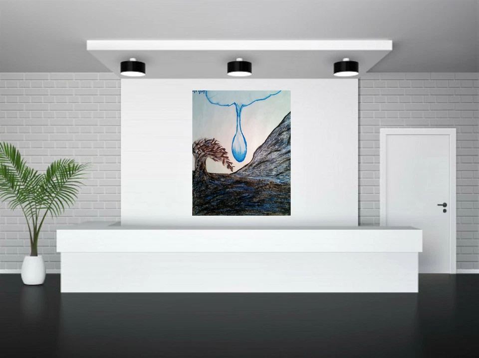 DRAWING, 'PROVIDER', OIL PASTEL, CHARCOAL,PENCIL ON SKETCH PAD,FREE SHIPPING! - Image 2 of 4