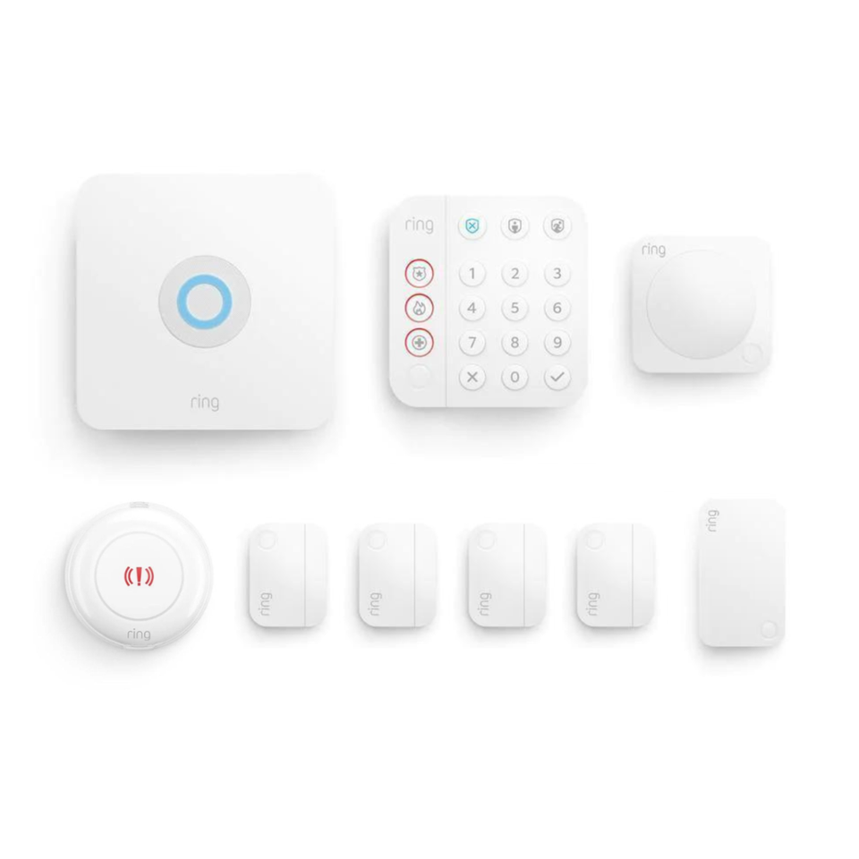 Ring Security System 11 Piece Kit with Panic Button Sensors Doorbell