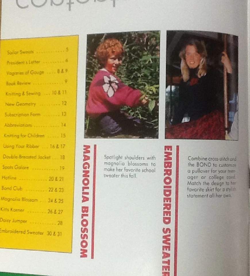 1988 Keyplate News # 16 Pattern Book Bond USM Ultimate Sweater Machine knitting - Image 2 of 4