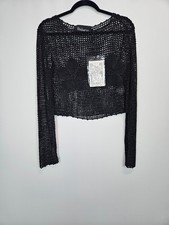 ¡Nuevo! Top Realisation Par The Crochet Flower en Negro, XS (100% Auténtico)