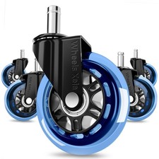 Office Chair Casters set of 5 3 Rubber Rollerblade Wheels