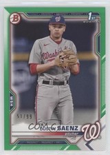 2021 Bowman Draft Green 51/99 Dustin Saenz #BD-14 0c7s