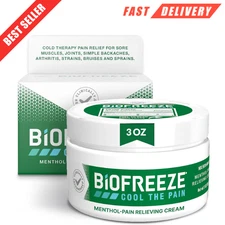 Biofreeze Menthol Pain Relieving Cream 3 OZ Jar for Pain Relief Associated with