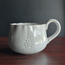 TAZA ÁRBOL GRABADO Hearth & Hand Stoneware Magnolia SOUR.CREAM 8,5 oz
