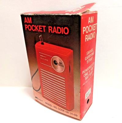 #ad Vintage Kmart Solid State AM Radio Hong Kong NOS New In Box Portable Tested $17.99