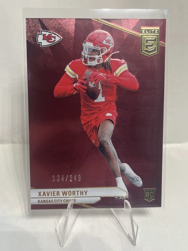2024 Panini Donruss Elite Rookies Xavier Worthy #186 Maroon /249 (RC)