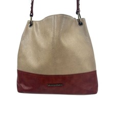 Montana West Purse Bag Medium Leather Brown Beige Equestrian Western Cowgirl