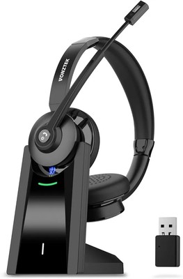 Bluetooth Headset, Kabellose Kopfhörer mit Mikrofon Noise Cancelling, Kabellos