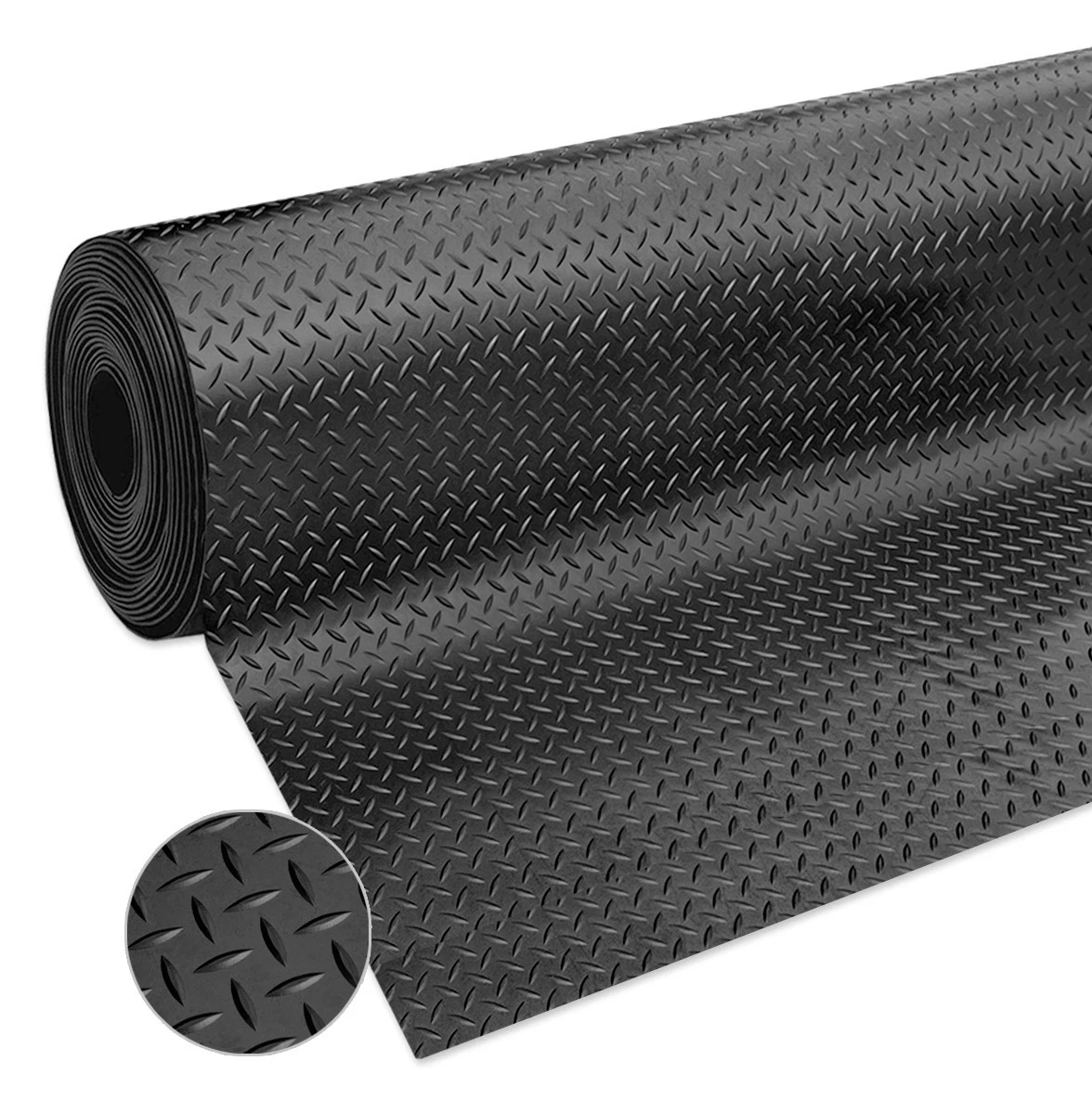 ProMounds Rotolo Di Gomma Per Pavimenti 8mm Spesso: Rivestimento Antiscivolo Per Palestra E Box - Grigio, Larghezza 1,2m, Lunghezza 3m E 4m - Ecologico In Gomma Riciclata