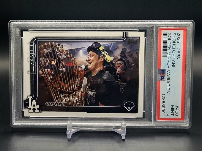 SHOHEI OHTANI 2025 Topps Series 2 Golden Mirror Image Variation #400 SSP PSA 9