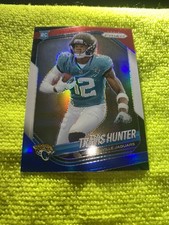 2025 Prizm Football Travis Hunter Red White & Blue Prizm # 301 (RC)