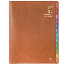 2026 Monthly Planner - 2026 Calendar/Planner 12 Months with Faux Leather, 8.8...