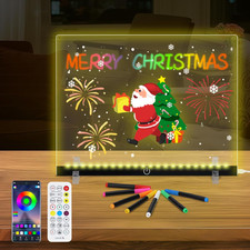 Doodle Glow, LED Note Board with Colors, 14.1"X10.9" Acrylic Dry Erase Board, 1