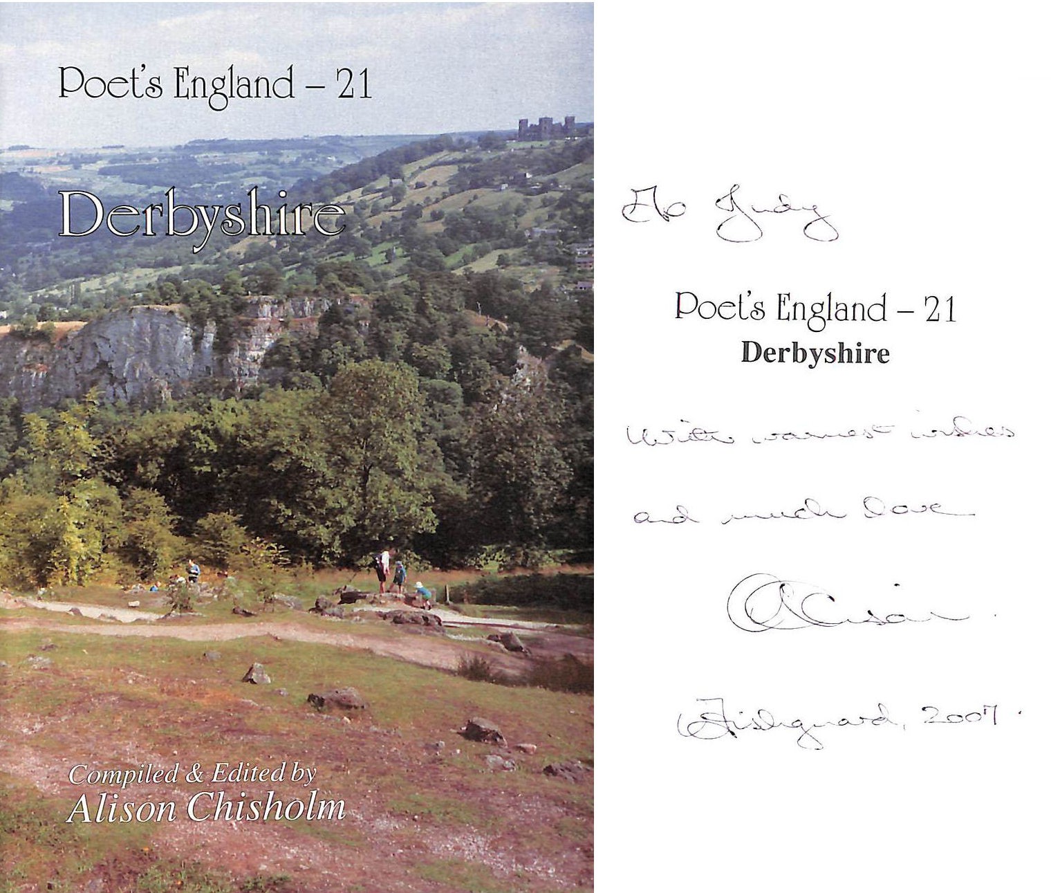Derbyshire, Signed and with a gift inscription by Alison Chisholm