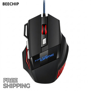 RGB Gaming Mouse Wired USB 7D Optical 5500 DPI LED Backlit Ergonomic PC Laptop