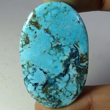 93.10Cts Natural Tibet Turquoise Oval Cabochon Gemstone 30X 48X 06mm
