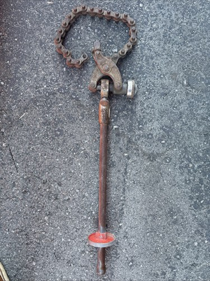 #ad Ridgid No 206 1 1 2quot; to 6quot; Ratcheting Chain Soil Pipe Cutter Used $249.99