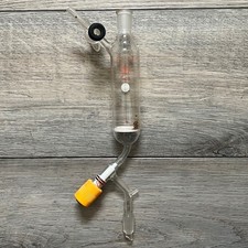 Kontes 60 mL Glass Addition Funnel 14/20 Joint Orange PTFE Stopcock w/ Sidearm