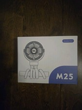 Battery Operated Stroller Fan Flexible Tripod Clip on With 3 Speeds Black