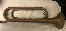 Vintage U.S. REGULATION Brass Bugle Original Patina Made In USA