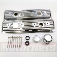 1987-00 Small Block Chevy Valve Cover Kit Gmc Sbc 305 350 5.0 5.7 Vortec Chrome