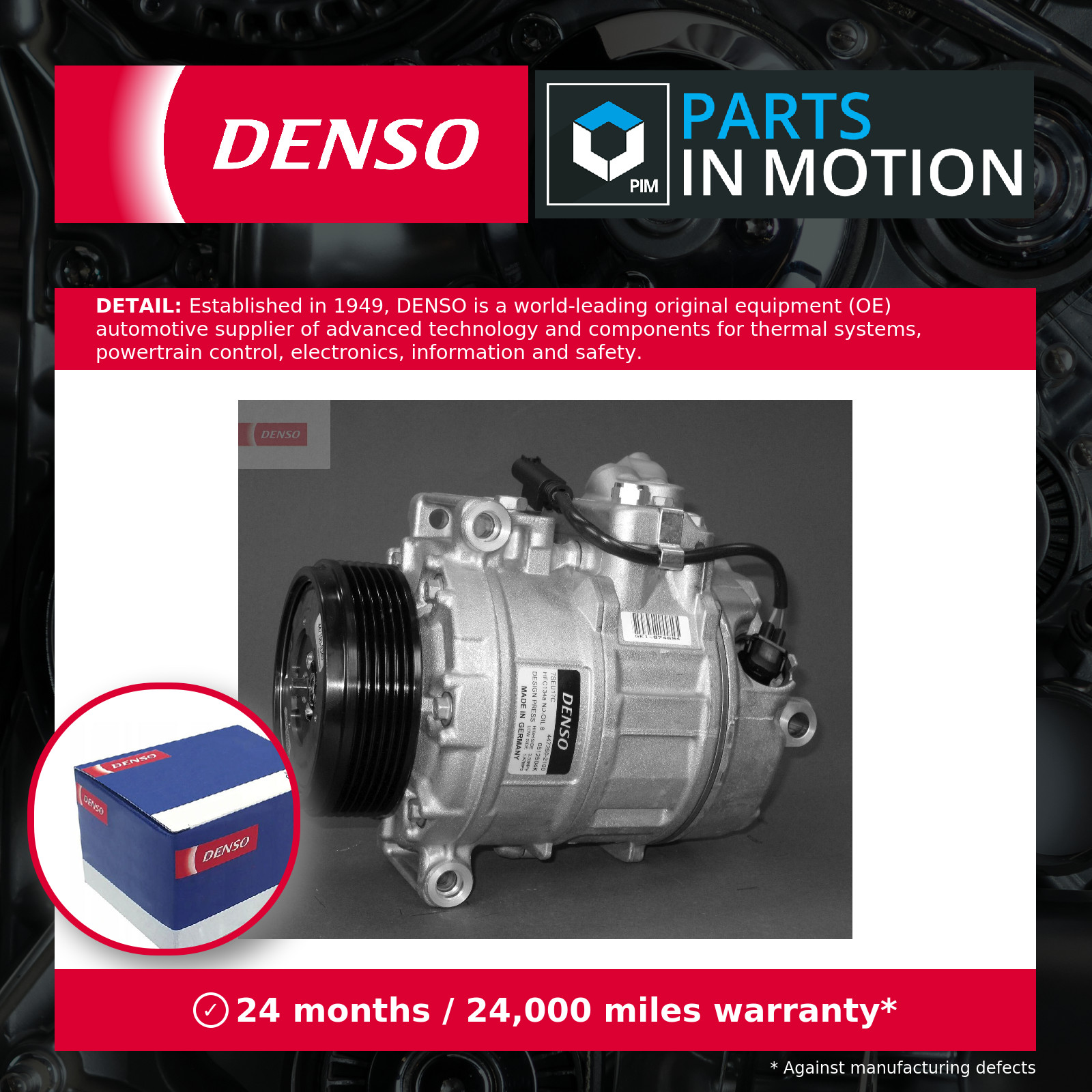 Air Con Compressor fits BMW 330D 3.0D 04 to 12 AC Conditioning Denso 64526924792