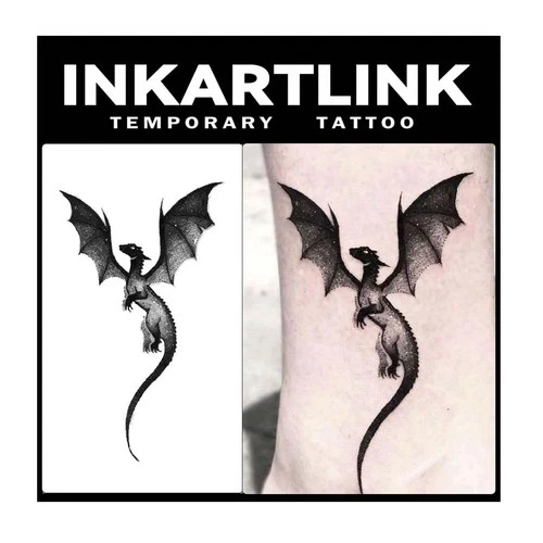 INKARTLINK Temporary Tattoos, 2 Sheets Medium Semi Permanent Tattoo Adult Art De - product listing photo