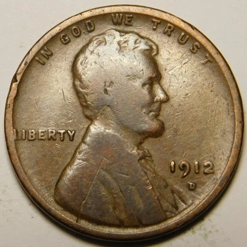 1912 D Lincoln Wheat Cent Penny  VG-F  "Actual Coin Pictured"